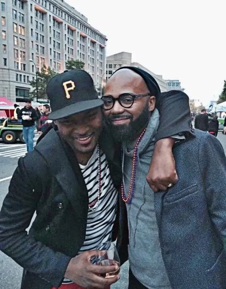 Arm in arm on a city street