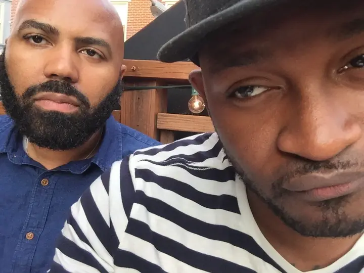 A close-up selfie together