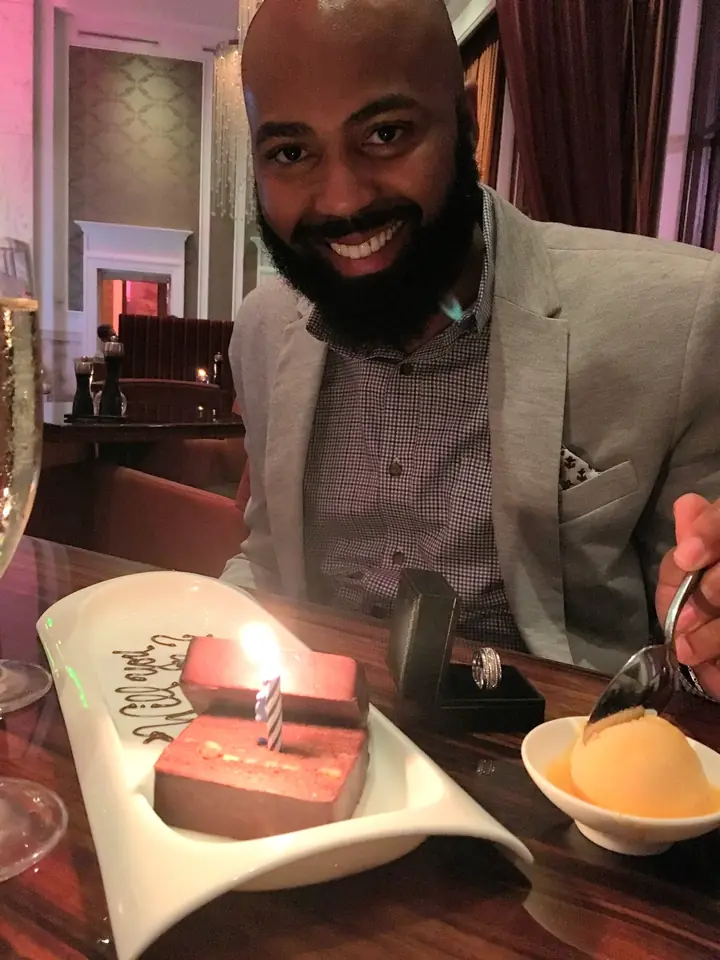 Dessert by candlelight